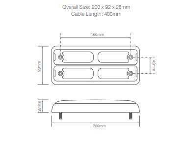 207 Series Double Slimline Combination Rear Lamps